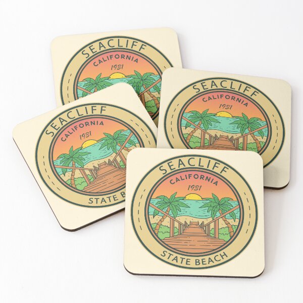 Item preview, Seacliff State Beach California Circle Badge designed and sold by KrisSidDesigns.