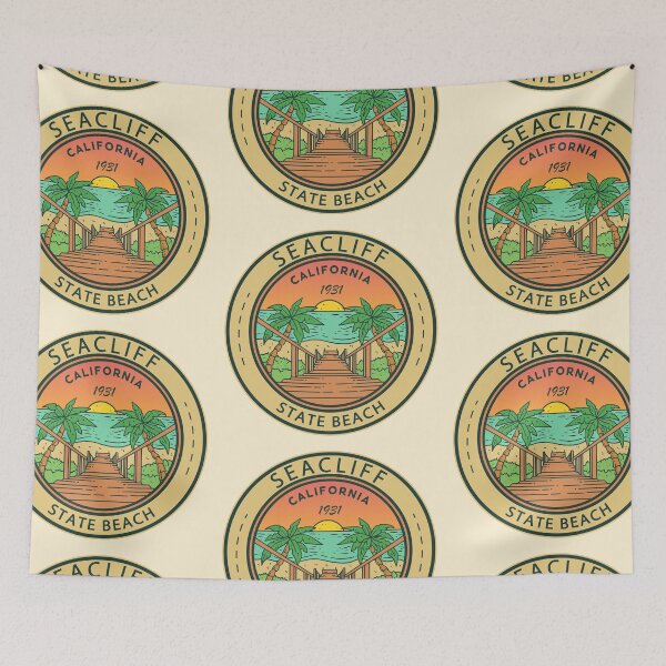 Item preview, Seacliff State Beach California Circle Badge designed and sold by KrisSidDesigns.