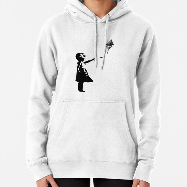 Ethereum Balloon Girl - Banksy Loves Bitcoin Series (the ORIGINAL design) Pullover Hoodie