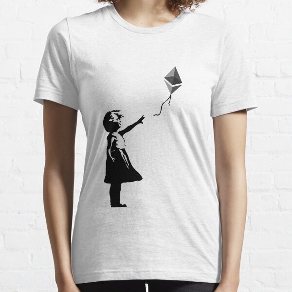 Ethereum Balloon Girl - Banksy Loves Bitcoin Series (the ORIGINAL design) Essential T-Shirt
