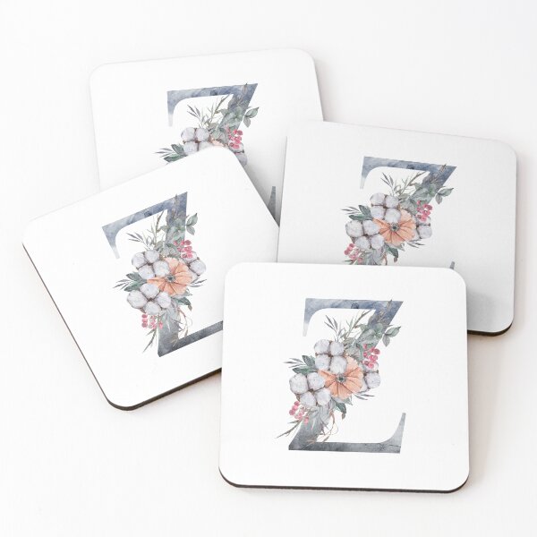 Item preview, Watercolor floral Christmas Z personalized letter wedding monogram print designed and sold by tiana-geo.