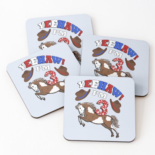Item preview, Birthday 3 Year Old Rodeo Horse Cowboy designed and sold by Cute & Sassy Custom Gifting Boutiques.