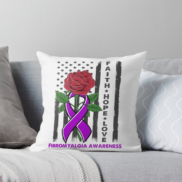 Item preview, Faith Hope Love Fibromyalgia Awareness American Flag designed and sold by Kohend.