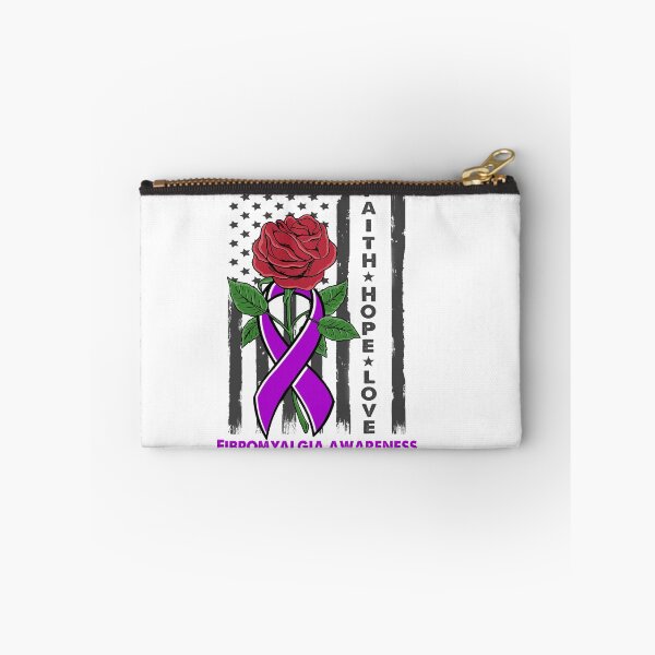 Item preview, Faith Hope Love Fibromyalgia Awareness American Flag designed and sold by Kohend.