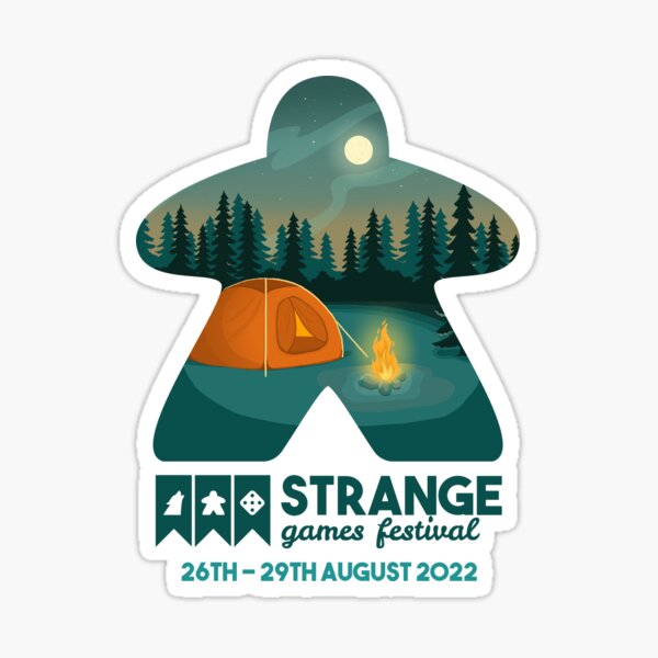 Strange Games Festival Meeple (light) Sticker