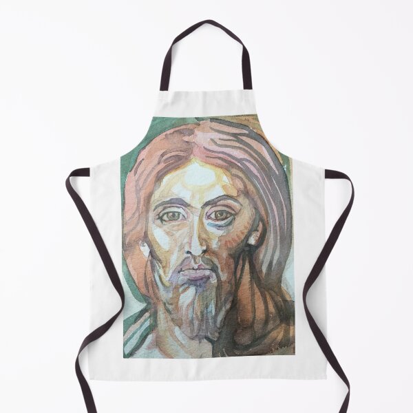 Item preview, Face of Jesus Christ or a Saint in the Byzantine Icon Style of Early Christianity original religious art designed and sold by Cefercom.