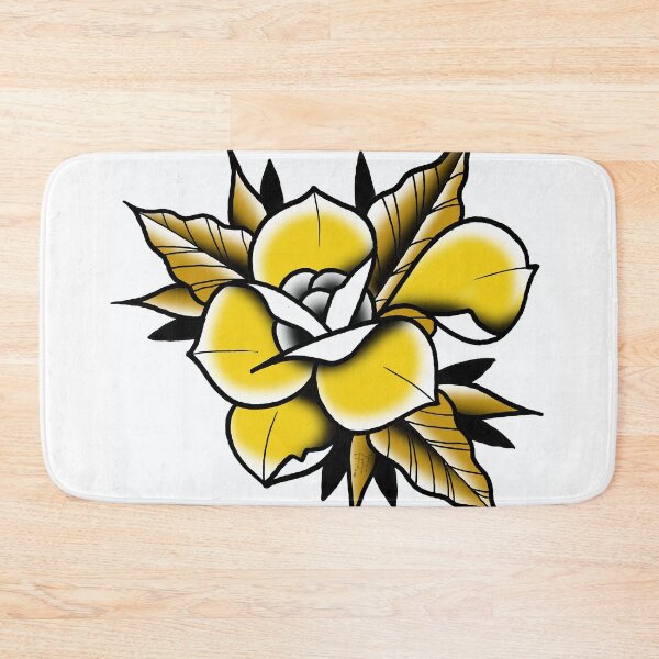 Item preview, Fkj tattoo flash yellow rose designed and sold by franckfkj.