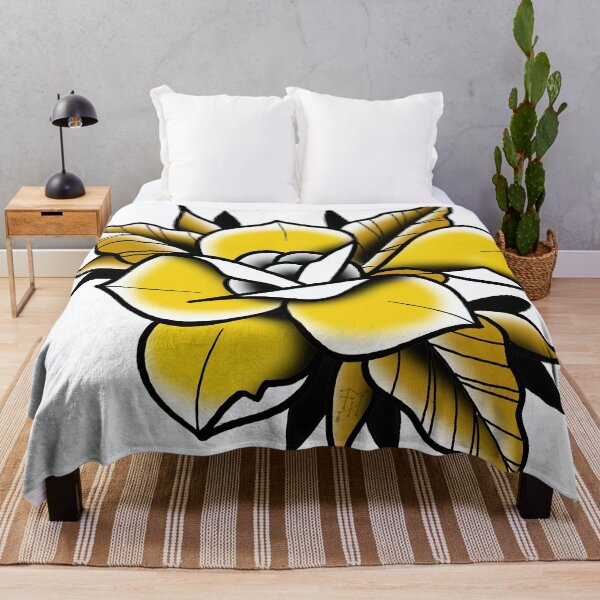 Item preview, Fkj tattoo flash yellow rose designed and sold by franckfkj.