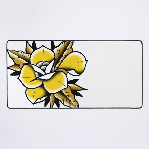 Item preview, Fkj tattoo flash yellow rose designed and sold by franckfkj.