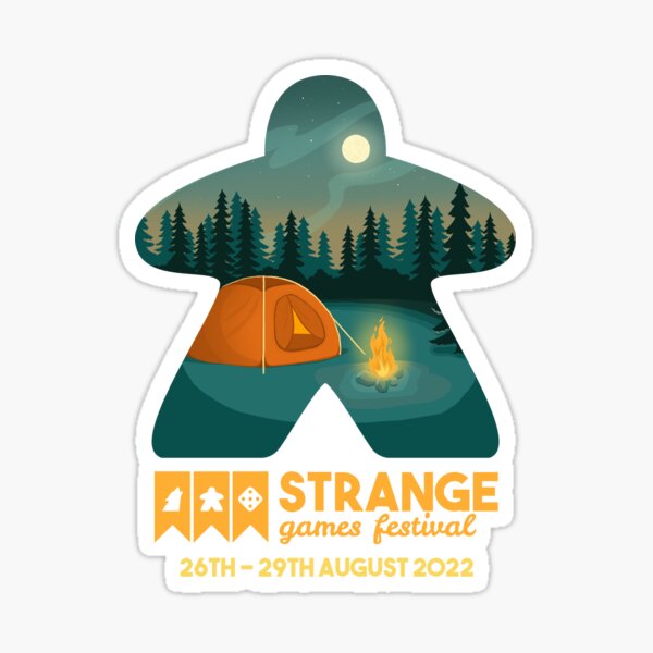 Strange Games Festival Meeple (dark) Sticker