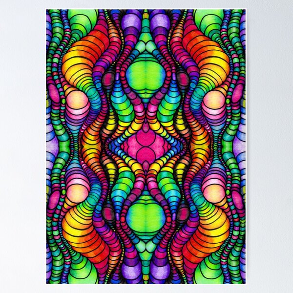 Item preview, Colorful Tube Worms in Symmetry designed and sold by Nalinne Jones.