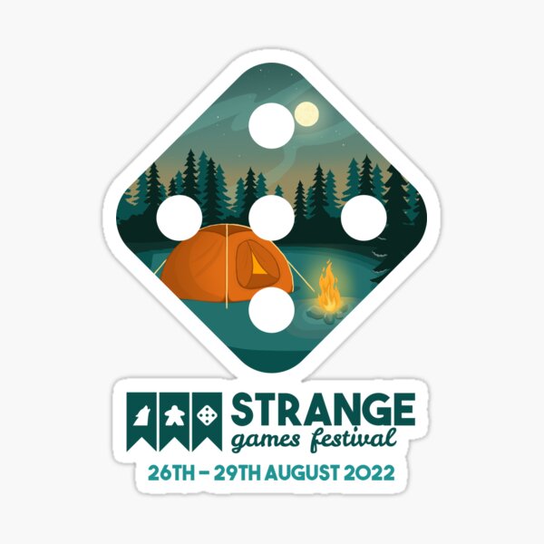 Strange Games Festival Dice (light) Sticker