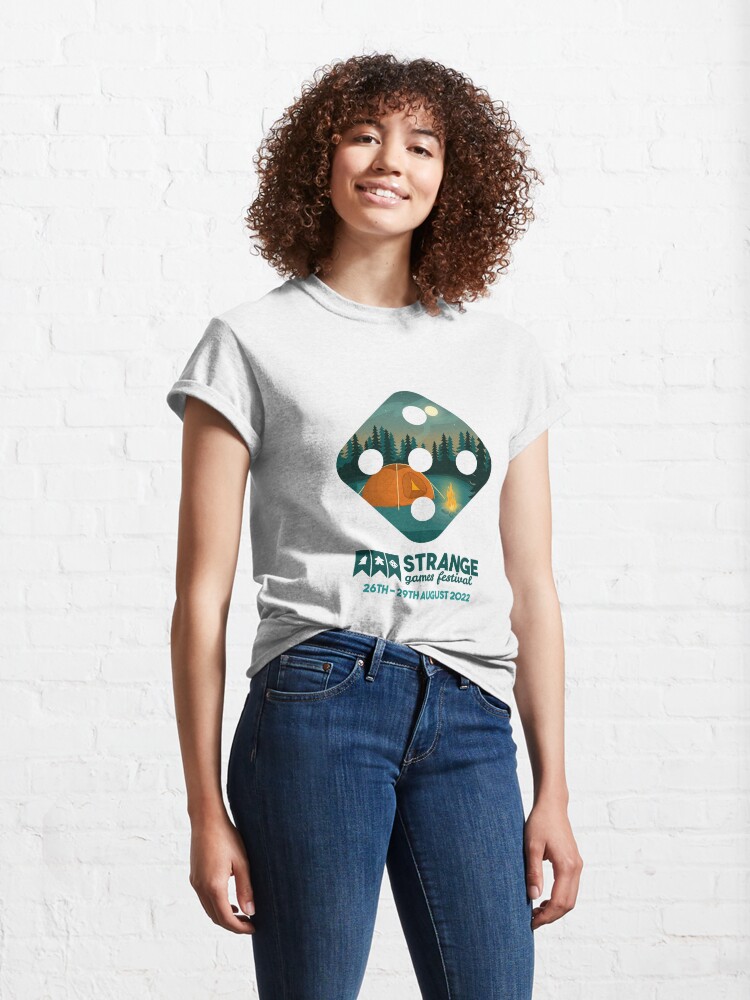 Thumbnail 4 of 7, Classic T-Shirt, Strange Games Festival Dice (light) designed and sold by StrangeGamesF.