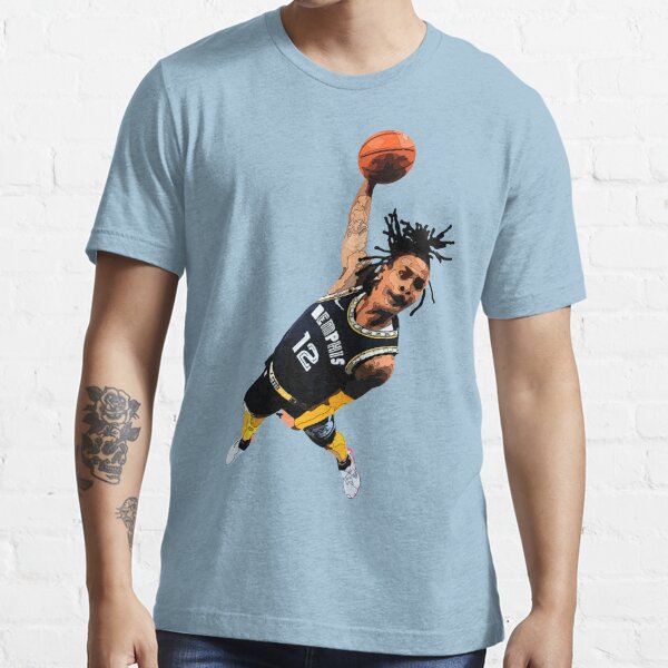 Ja Morant Teal Jersey Dunk Premium T-shirt in Mens Sizes S-3XL 