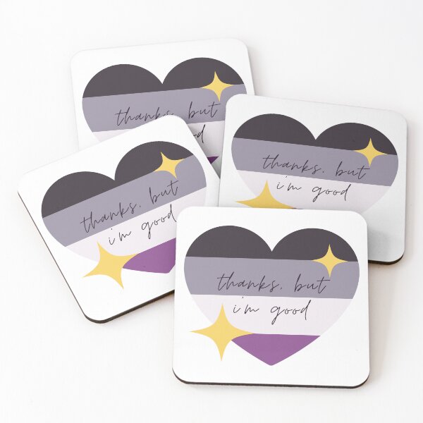Item preview, Thanks But I'm Good | Ace Sparkly Heart designed and sold by seraphmars.
