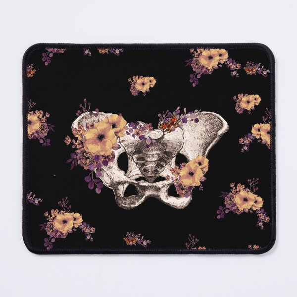 Item preview, Female pelvis, floral, feminism, anatomy, anatomical art, female bones of the pelvis designed and sold by Collagedream.