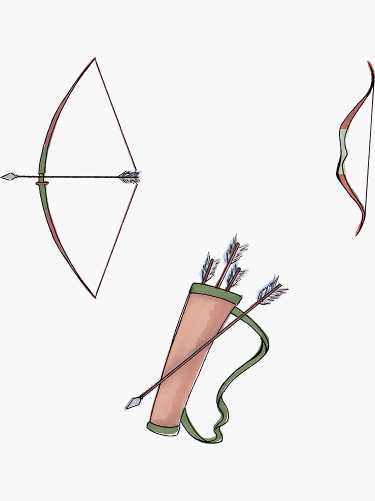 "Bows and Arrows Stickers" Sticker for Sale by Redbubble
