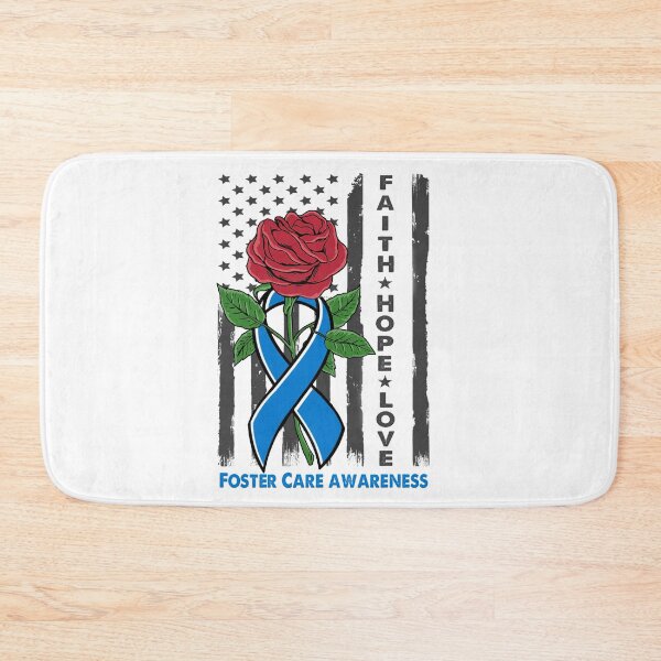 Item preview, Faith Hope Love Foster Care Awareness American Flag designed and sold by Kohend.