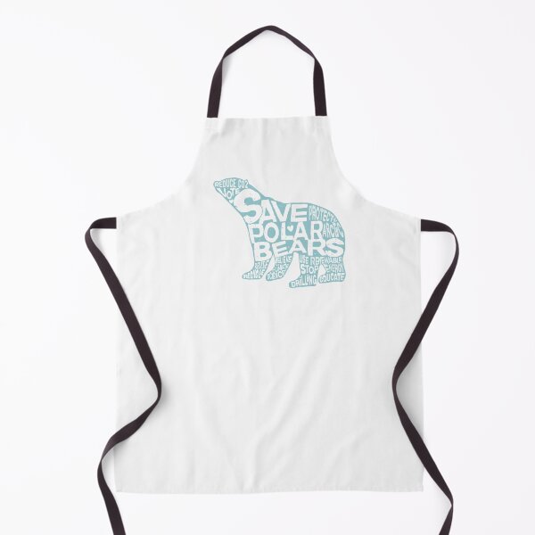 Item preview, Save Polar Bears Words in Silhouette (Sage Blue) designed and sold by jitterfly.