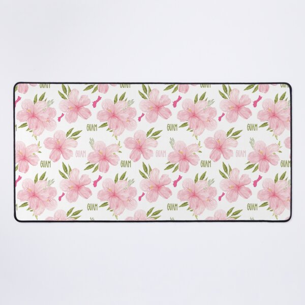 Item preview, Guam hibiscus flower pattern designed and sold by PolyMicroMela.