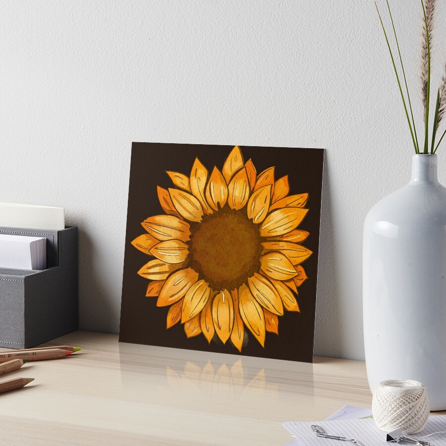 Sunflowers and hydrangeas on 10x10 Canvas