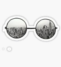 Skyline glasses Sticker