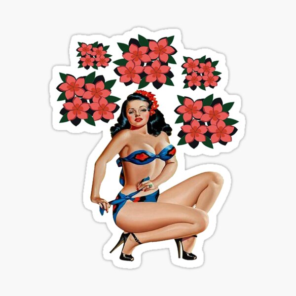 Sticker Pin-up Vahiné