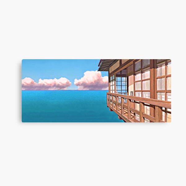 Bathhouse View - Color Revamp Canvas Print