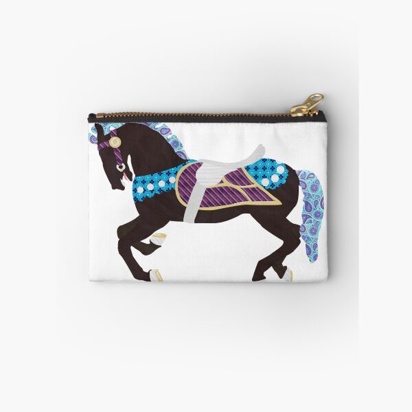 Item preview, Black and Teal Carousel Horse designed and sold by chaitea4.