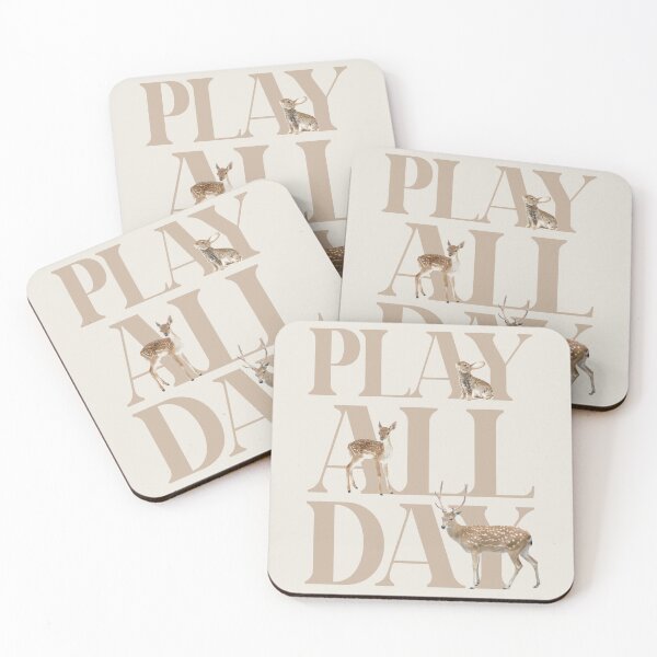 Item preview, Play all day quote, Deers, Animals, Kids art designed and sold by juliaemelian.