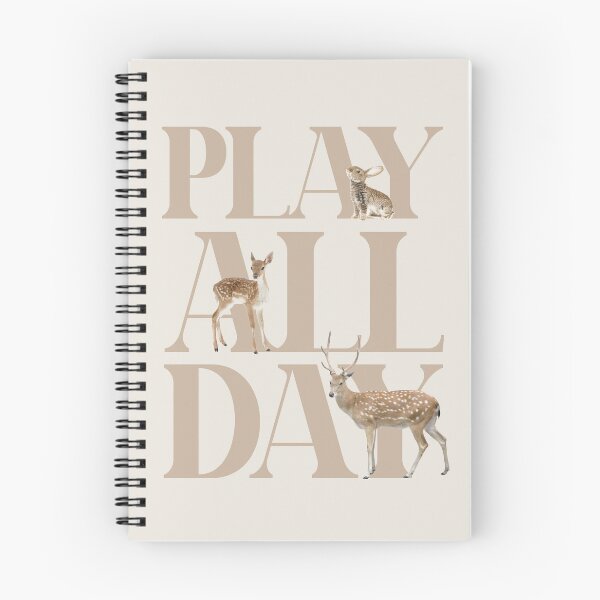Item preview, Play all day quote, Deers, Animals, Kids art designed and sold by juliaemelian.