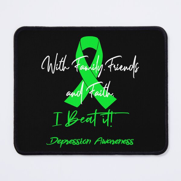 Item preview, Depression Warrior - With Family, Friends, and Faith - I BEAT IT! designed and sold by Robbsyn.