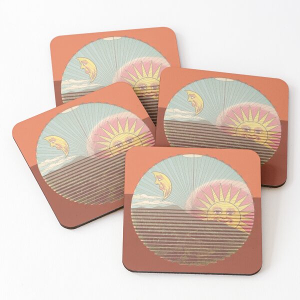 Item preview, Vintage Aesthetic Of A Yellow Sun And Crescent Moon designed and sold by haRexia.