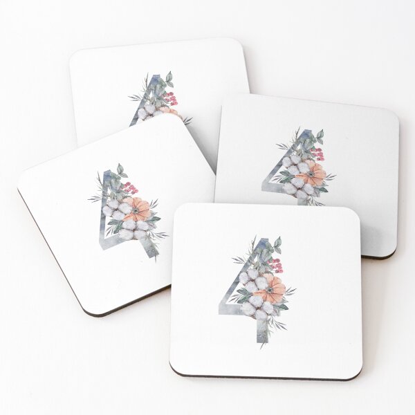 Item preview, Watercolor floral Christmas number 4 wedding print designed and sold by tiana-geo.
