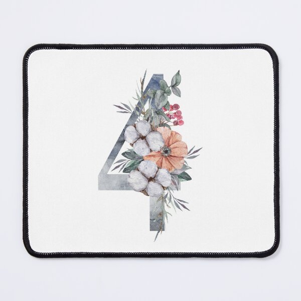 Item preview, Watercolor floral Christmas number 4 wedding print designed and sold by tiana-geo.