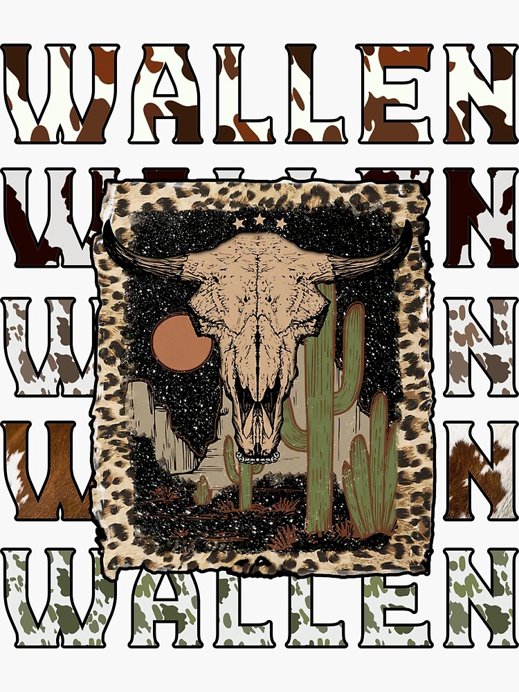 : Wallen Bull Skull Shirt, Western T-Shirt, Country Cowboys Shirt,  Country Cowgirls Tee, Country Music Shirt, Gift for Cowboys : Handmade  Products