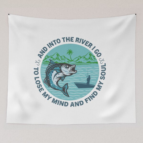 Item preview, Fishing And Into The River I Go To Lose My Mind And Find My Soul designed and sold by ReadyArt.