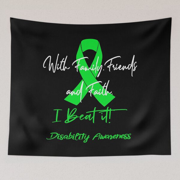 Item preview, Disability Warrior - With Family, Friends, and Faith - I BEAT IT! designed and sold by Robbsyn.