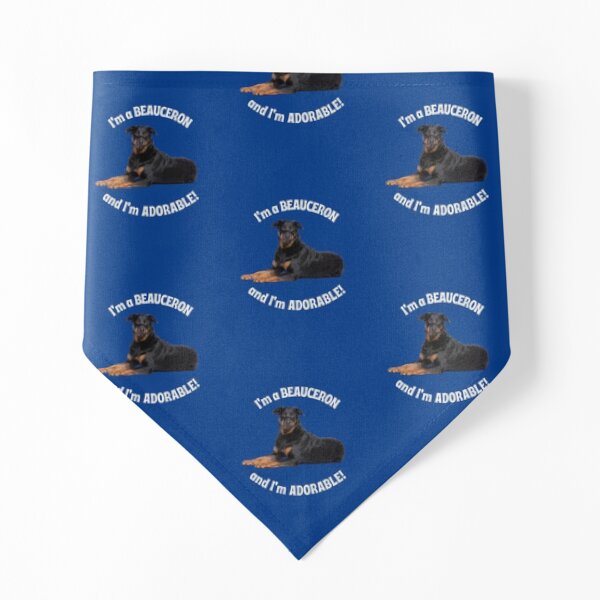 Beauceron design | I'm a Beauceron, and I'm adorable, blue Pet Bandana