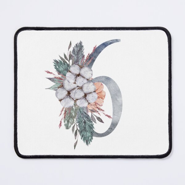 Item preview, Watercolor floral Christmas number 6 wedding print designed and sold by tiana-geo.