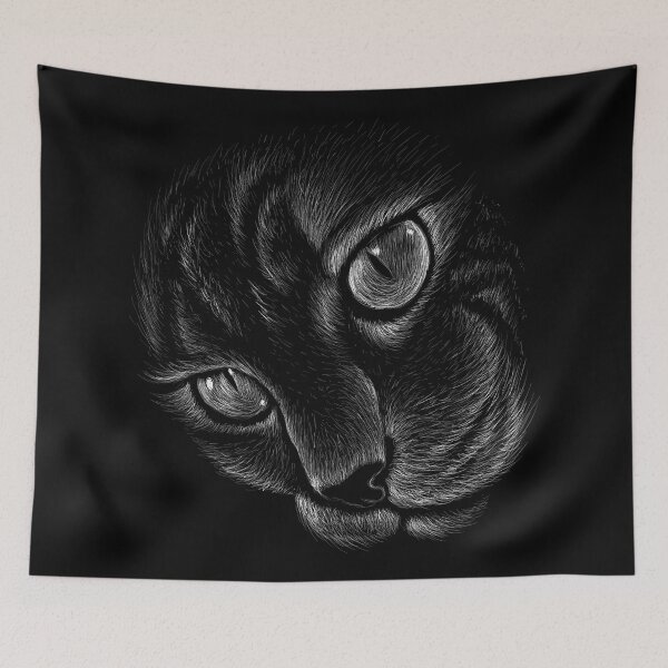 Item preview, cat illustration designed and sold by Noha Applied- Arts.