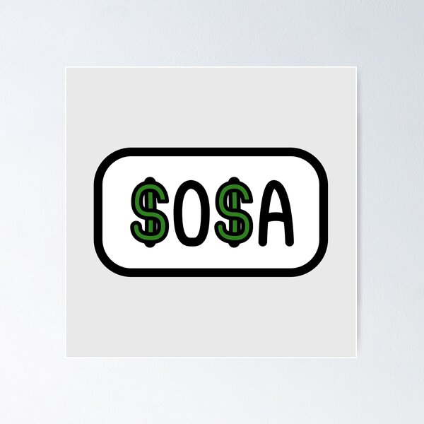 Item preview, 'SOSA' bumper sticker designed and sold by Casmeelas.