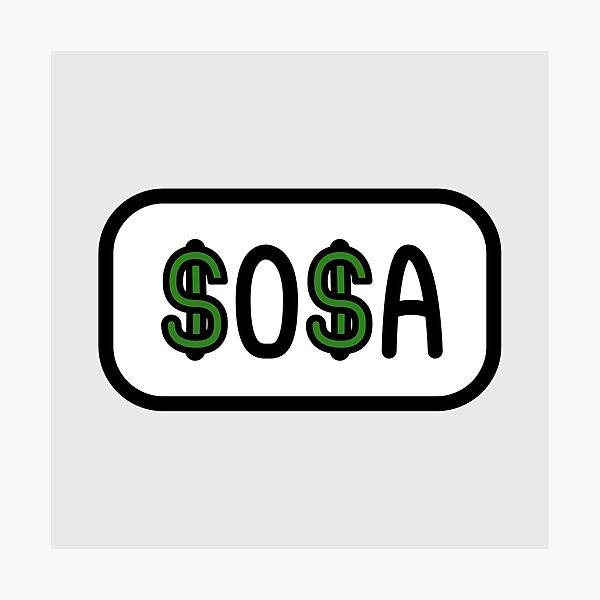 Item preview, 'SOSA' bumper sticker designed and sold by Casmeelas.