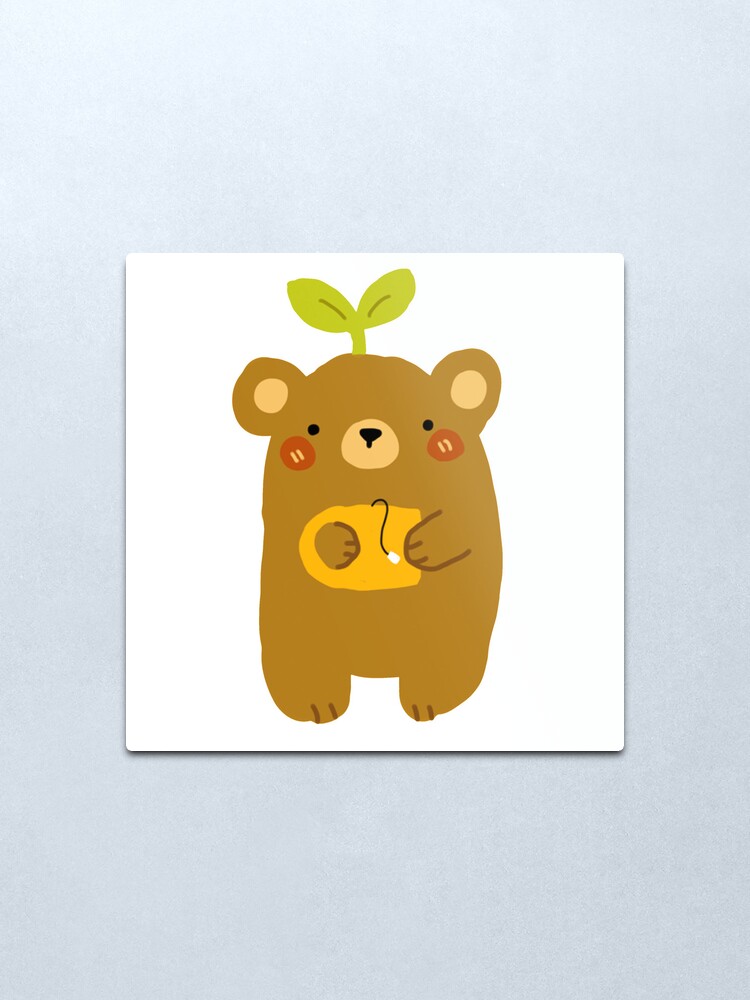 Alternate view of tea bear Metal Print