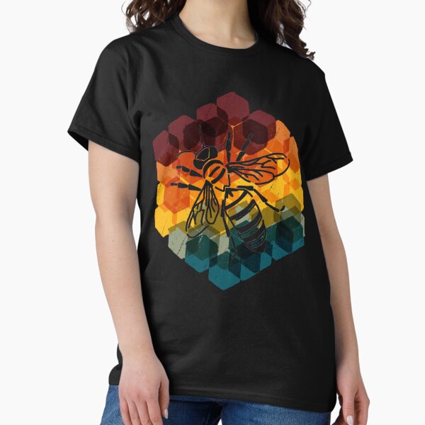 Item preview, Gradient Honeycomb with Bee Silhouette designed and sold by Arco-dArgento.