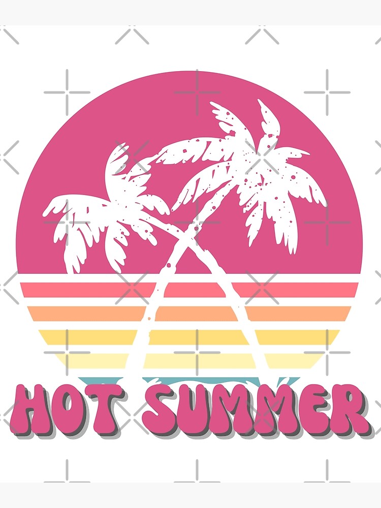 "Hot Summer, Hot Summer Sunset, Vintage Tropical Sunset, Island Time