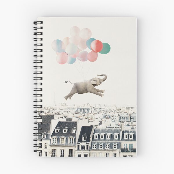 Artikelvorschau, Fliegender Elefant in Paris mit bunten Luftballons entworfen und verkauft von juliaemelian.