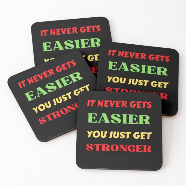 Item preview, It Never Gets Easier You Get Stronger designed and sold by PrintLess-77.