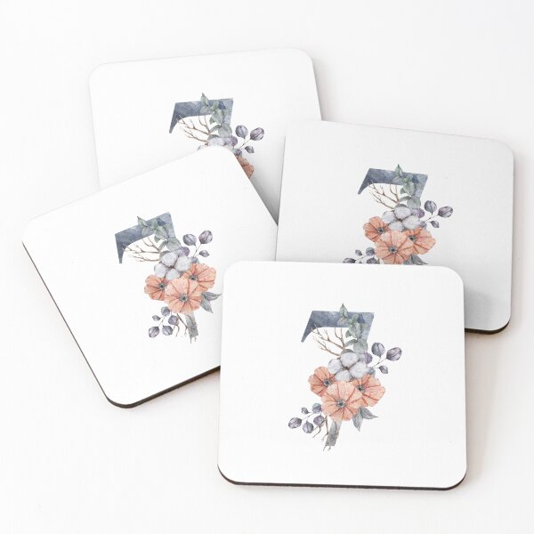 Item preview, Watercolor floral Christmas number 7 wedding print designed and sold by tiana-geo.
