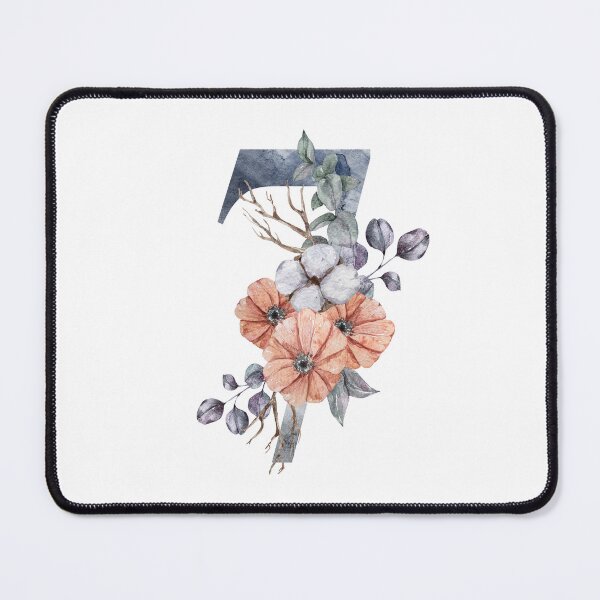 Item preview, Watercolor floral Christmas number 7 wedding print designed and sold by tiana-geo.